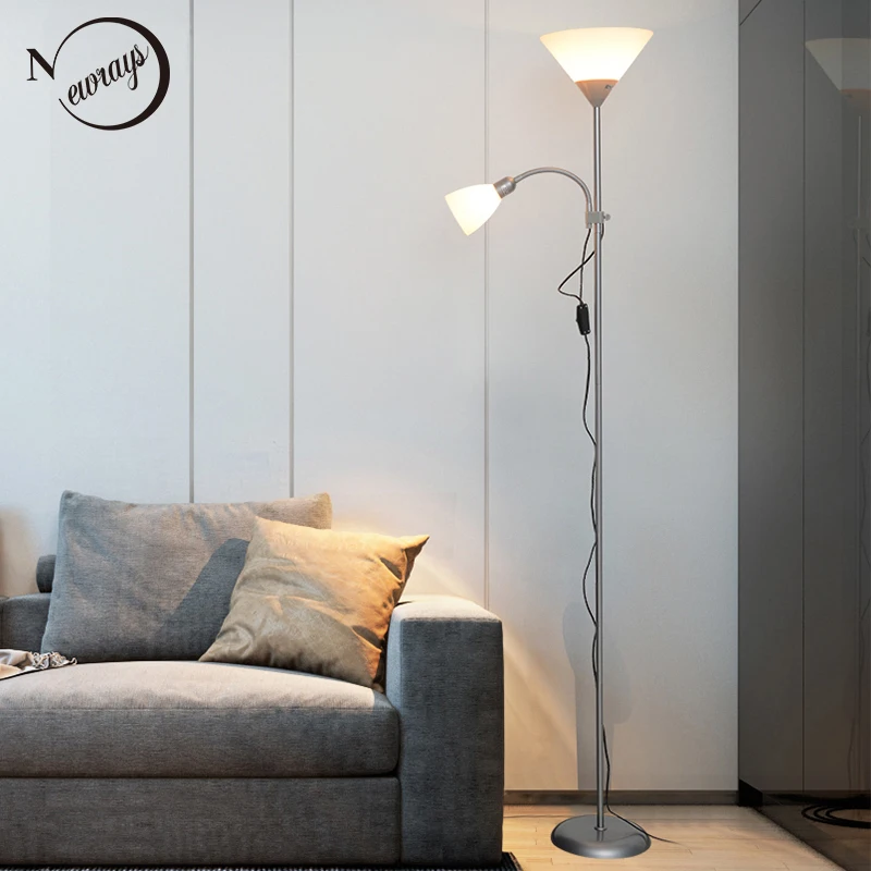 

Modern nordic design 2 lights night Floor Lamp stand Living Room adjustable Hotel Lighting E27 LED AC 110V 220V For Bedroom home