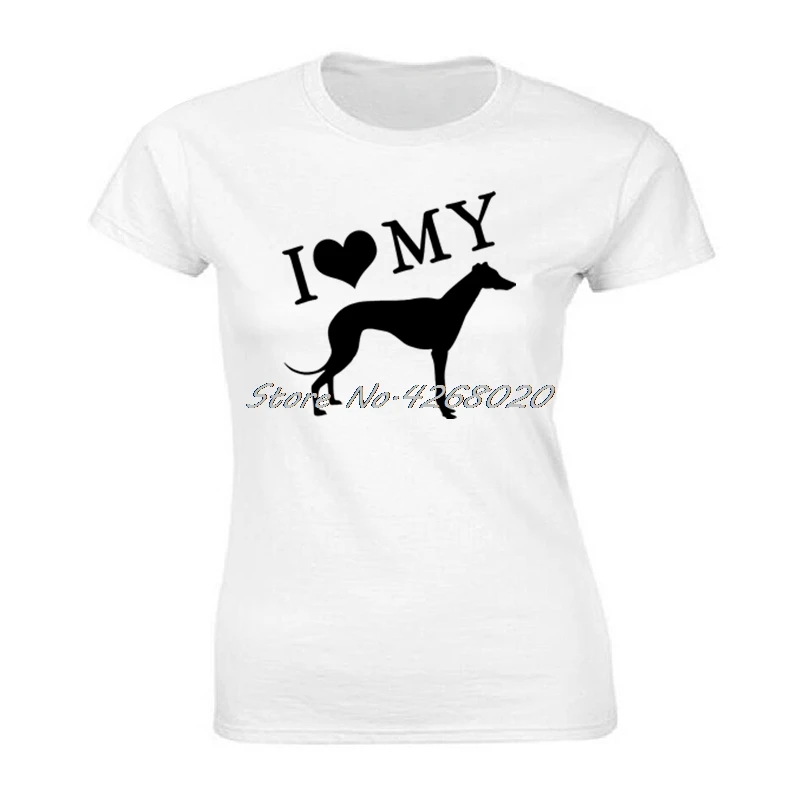 Футболка женская с забавным принтом I Love My Pet Повседневная модная хлопковая