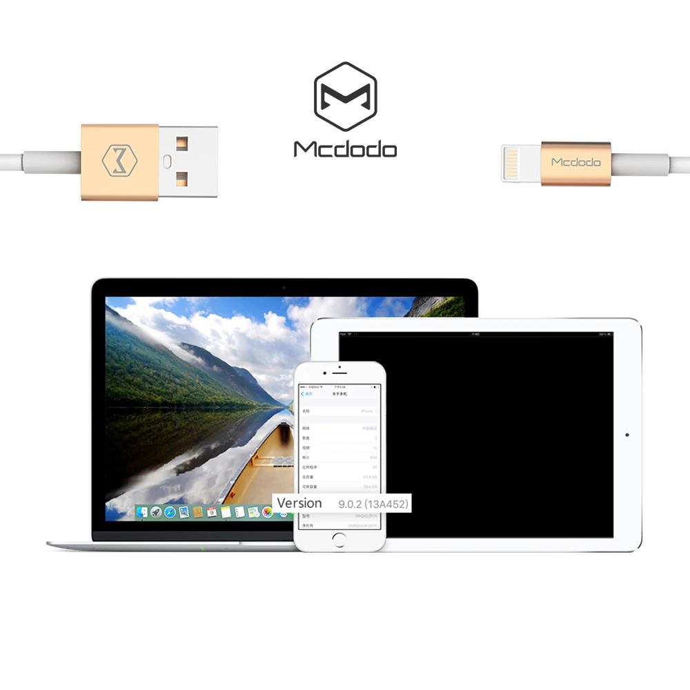 Mcdodo MFI 8 pin USB Data lightning Cable Sync Fast Charging cable for iPhone 6 6s 5s iPad 4 Air 2 | Мобильные телефоны и