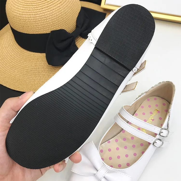 

Japanese princess tea party sweet lolita shoes round head flat cute bowknot kawaii shoes cosplay loli women shoes comfortable