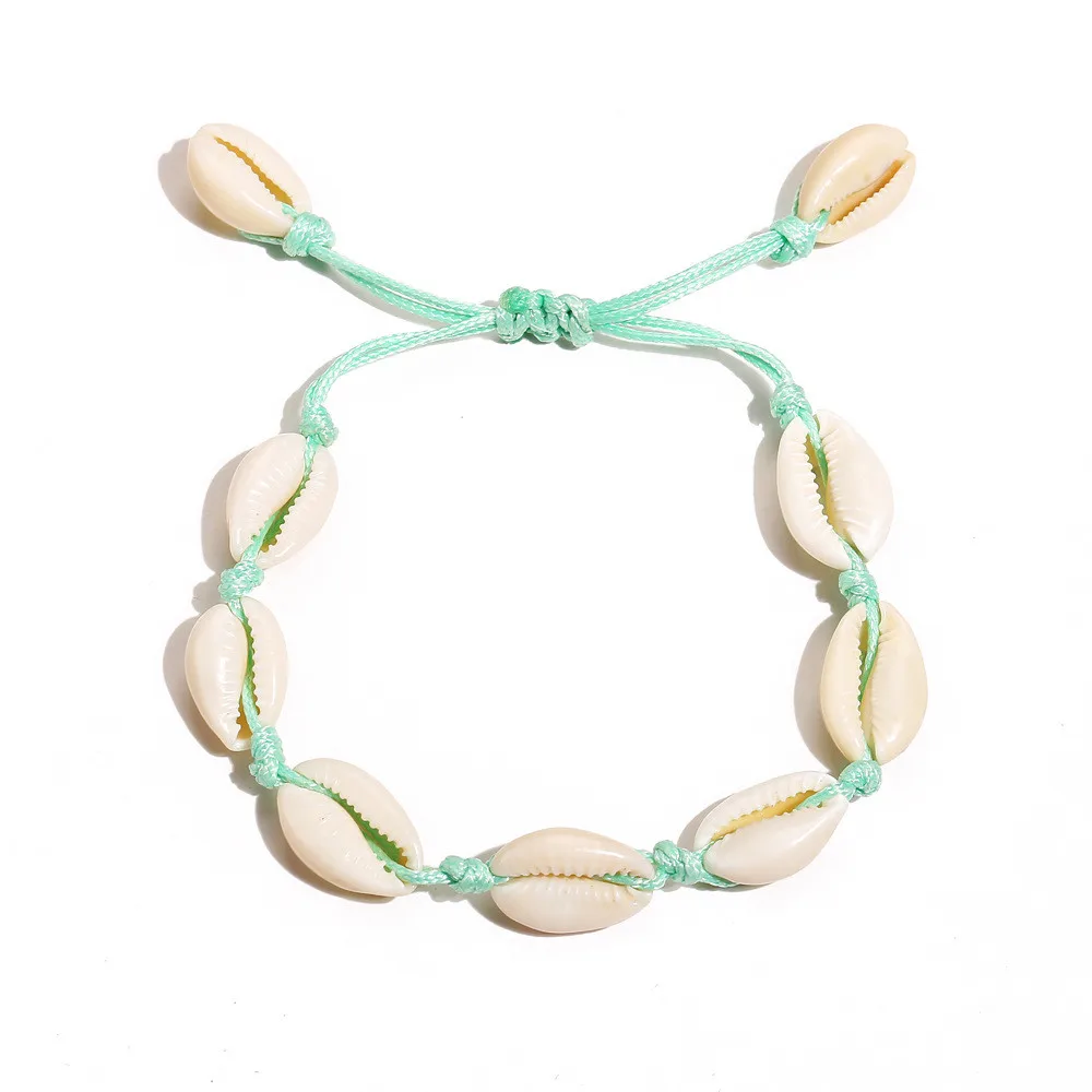 MLING Fashion Multicolor Rope Chain Bracelet Bohemian Adjustable Shell For Women | Украшения и аксессуары