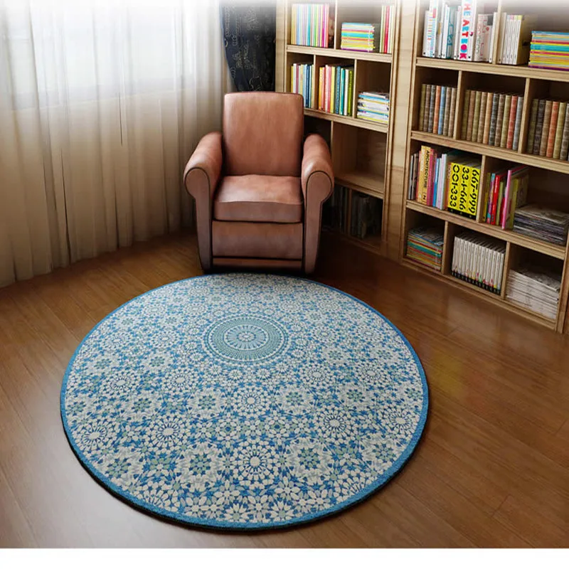 

Round Carpets for Home Living Room Nordic Style Bedroom Floor Carpet Study Room Area Rug Computer Chair Hanging Basket Mats