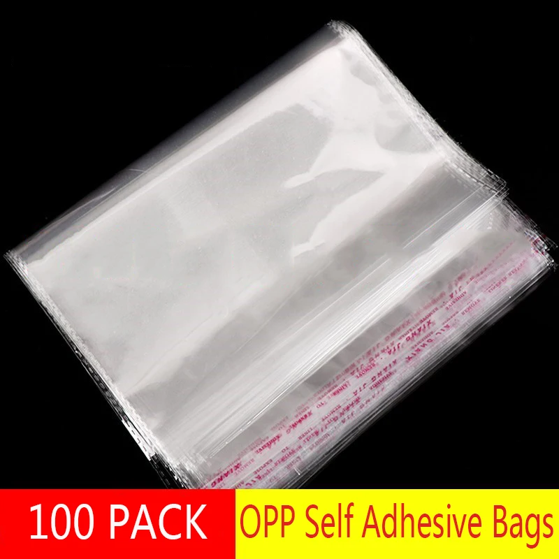 

OPP Self Adhesive Bags Clear Resealable Cellophane Poly Transparent Plastic Bags For Storage Dustproof