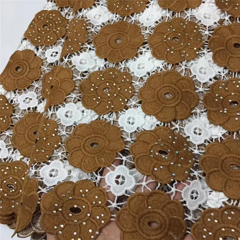 Французская кружевная ткань новейшая африканская с вышивкой сетчатая Тюлевая