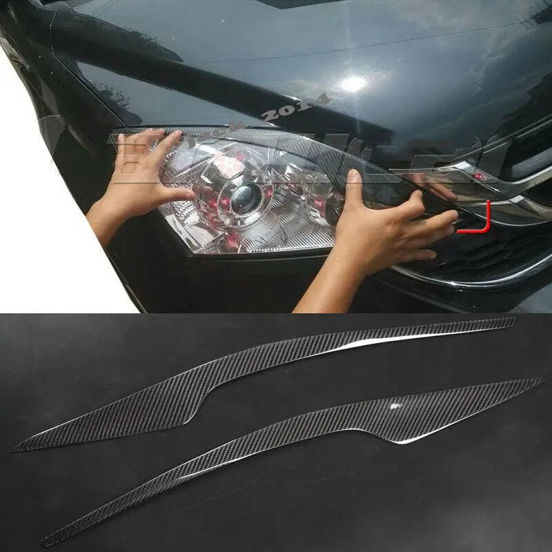 Углеродное волокно фары Нижняя Брови Веки чехлы для 2007 2008 2009 2010 2011 Honda CRV CR-V