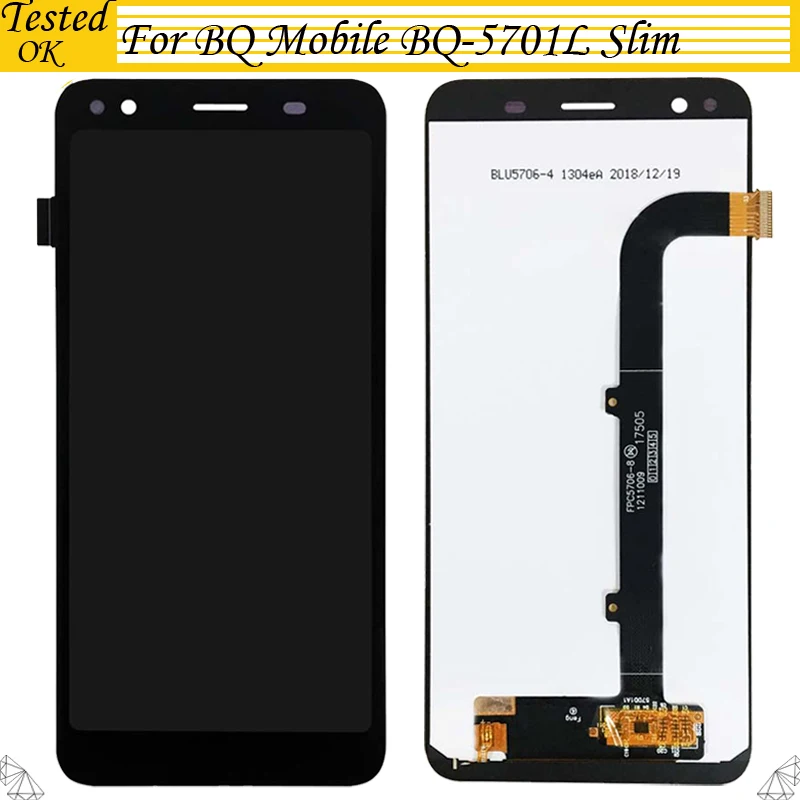 ЖК дисплей 5 7 дюйма для BQ Mobile 5701L Slim BQ5701L сенсорный экран с цифровым