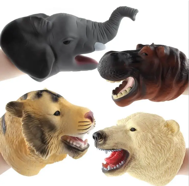 Собака лошадь Акула Дельфин ручная кукольная модель тиранозавра реалистичные