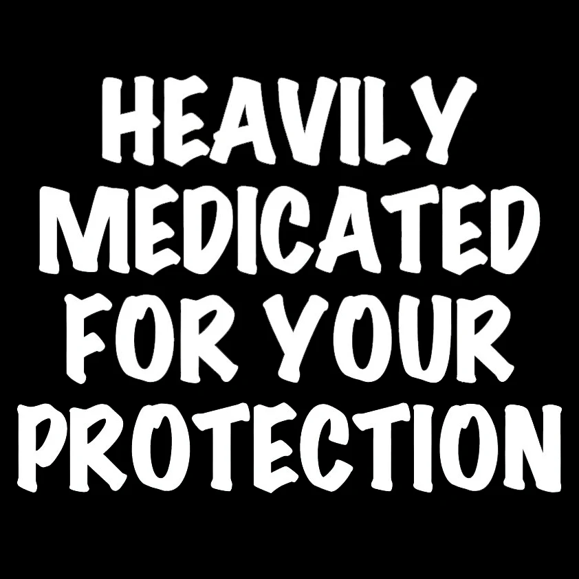 Забавная наклейка с большим лекарством для вашей защиты автомобильная виниловая