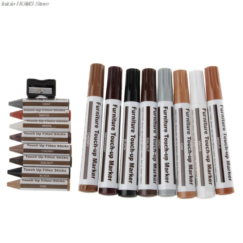 17 шт. мебель Touch Up Kit маркеры и наполнитель палочки дерево царапин восстановление комплект