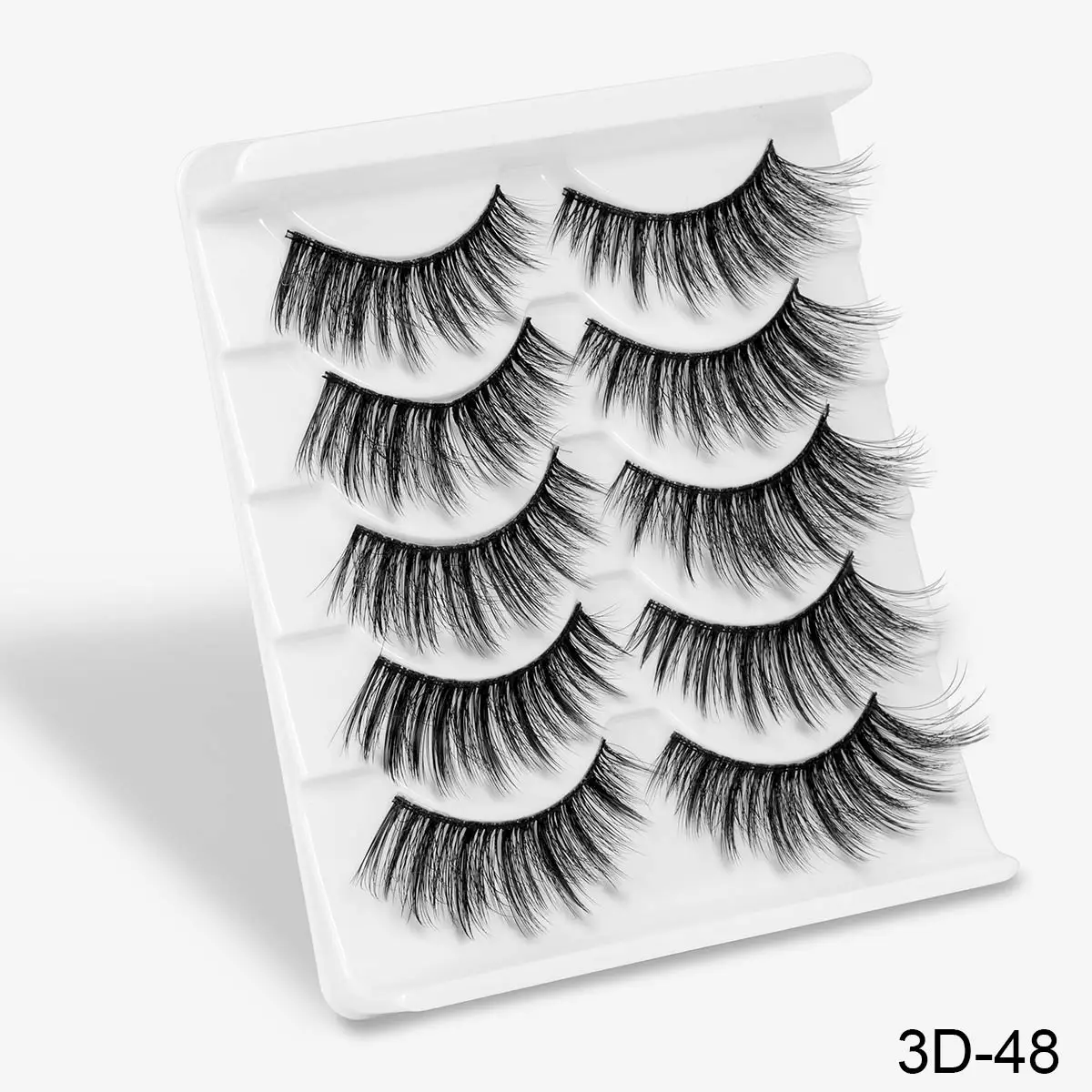 3D48 5 пар 3D искусственная норковая ресницы удлинение ресниц пушистые Густые ресницы мягкие ресницы ручной работы макияж для глаз инструменты для наращивания - Цвет: 3D48