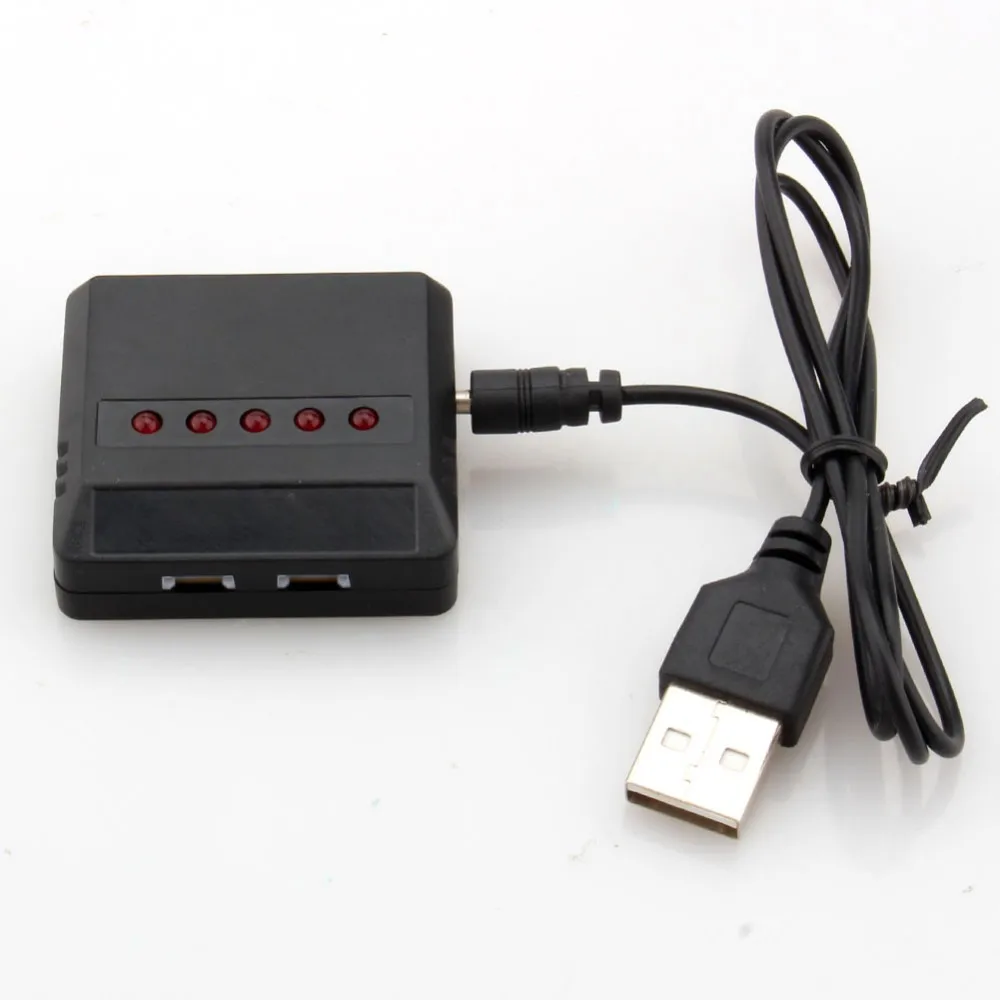 X5 5 в 1 3,7 v Lipo зарядное устройство USB для JJRC H36 Hubsan H107D H107L X4 Wltoys Syma X5C/UDI RC Quadcopter W/RC Светодиодный