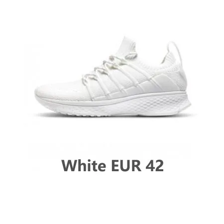 White 42 White Xiaomi Мужская обувь Mijia 2 кроссовки спортивные новые уни-Литые эластичные трикотажные вамп черный серый белый цвета для бега - Цвет: White 42 White