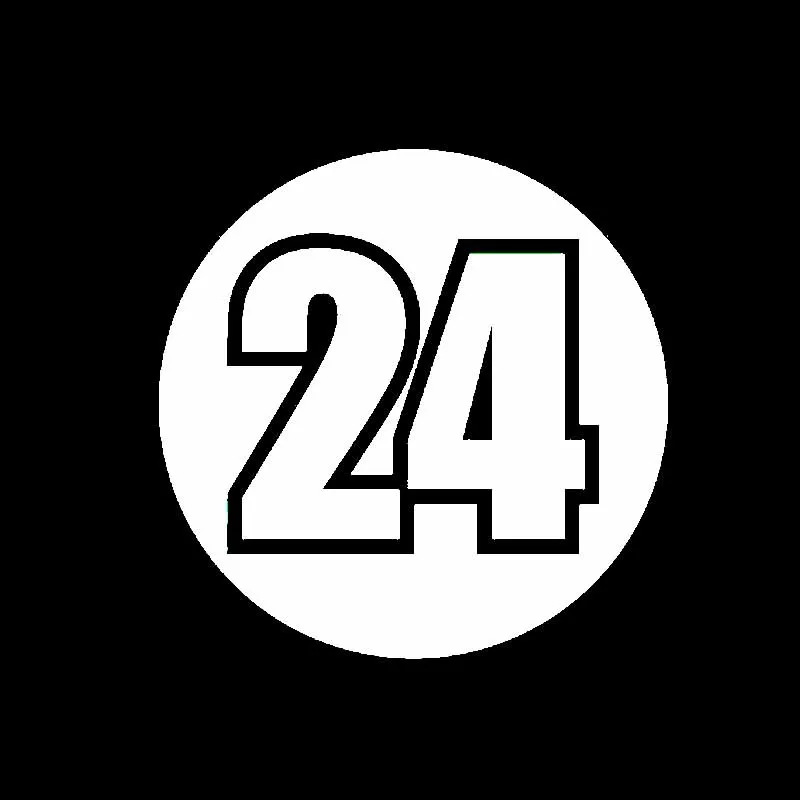 YJZT 14 см * Модный гоночный номер 24 украшение автомобильный Стайлинг Автомобильная