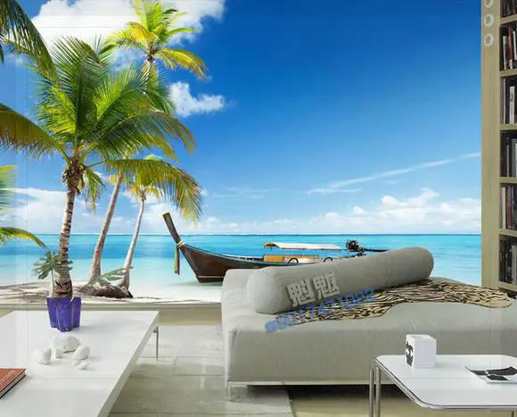 Wallpaper Aerial views of the beach mural wallpaper wall paper papel de parede stickers wallpaper2015972 pl | Обустройство дома