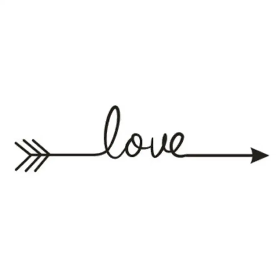Виниловые наклейки с выгравированной надписью Love arrow|Наклейки на стену| |