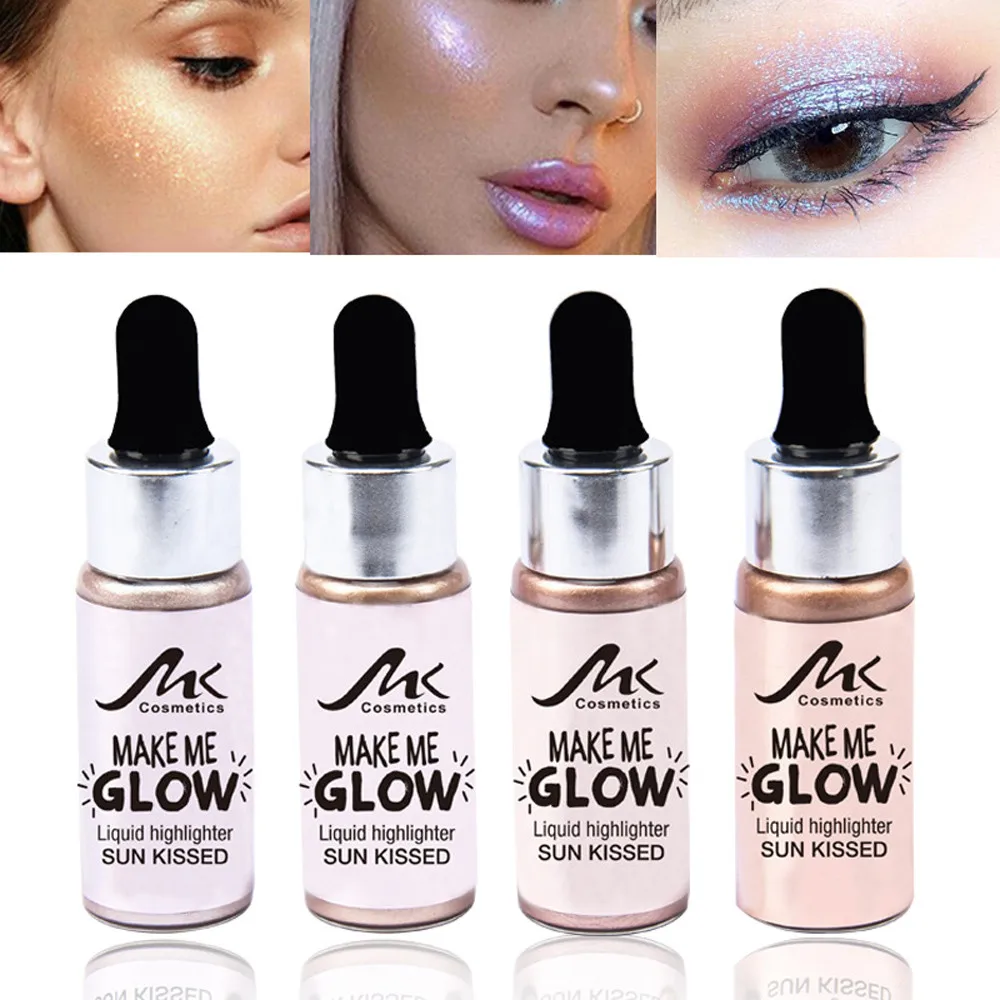 Kiss beauty матовый маркер Сияющий макияж серебро золото блеск светлый жидкий