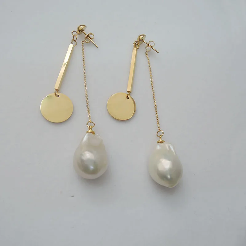 

high quality top fashion 100% nature freshwater AAA+ pearl earring with 100% stainless steel earring hook -anti-allerge earring