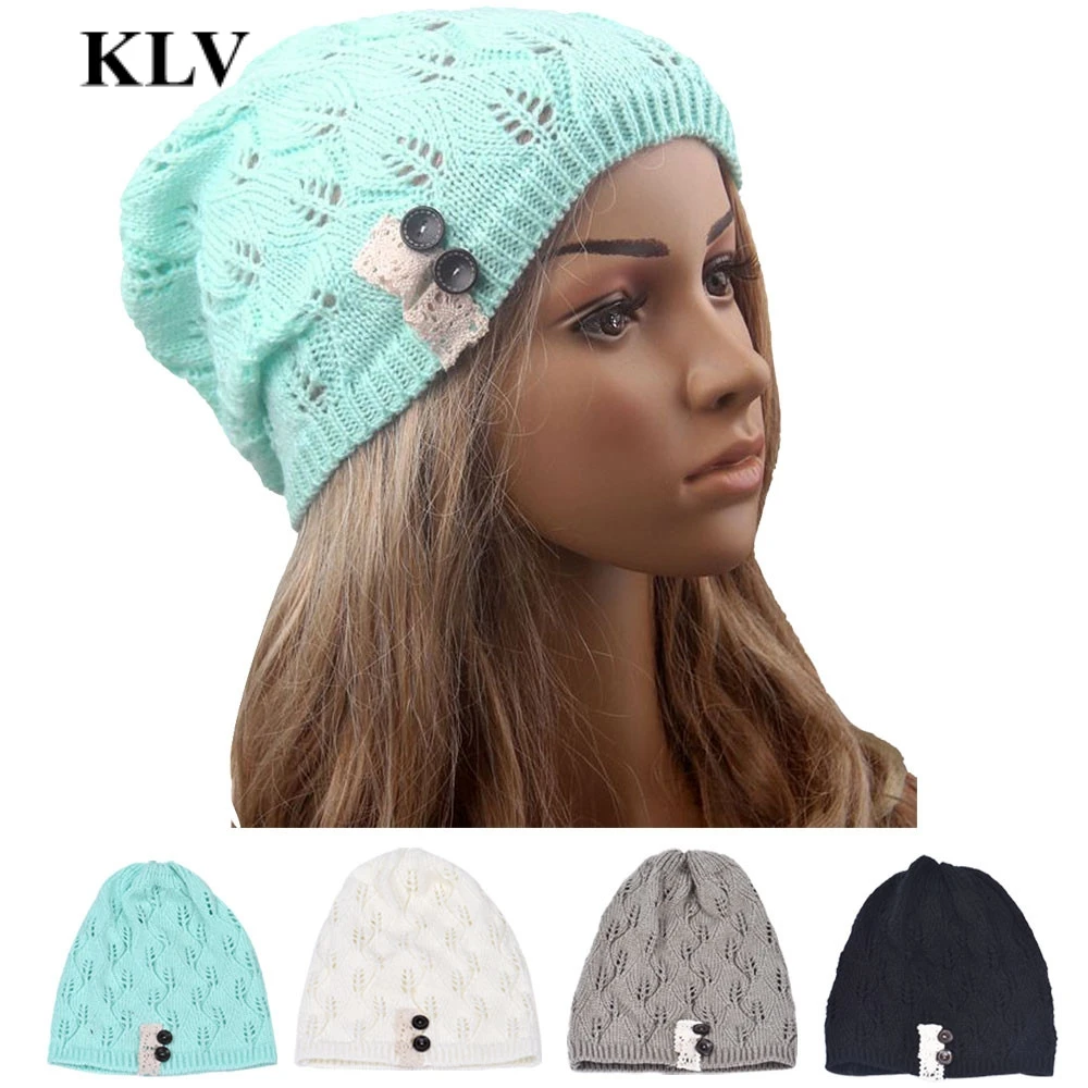 Женская вязаная шапка с вырезами для походов улицы зимы Mar13C1 2017 | Спорт и
