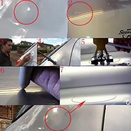 

WHDZ 58PCS Dent Repair Sider Hammer Glue Gun Tabs Glue Sticks Pro Tabs Tap Down Line Board Auto Dent Tool Kit with Box