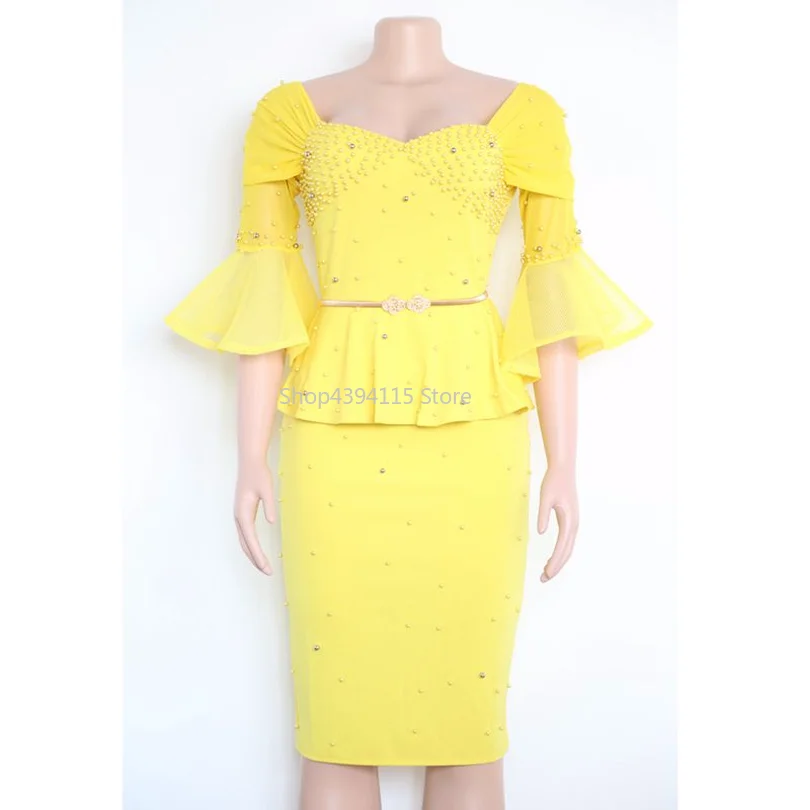 2019 женские рождественские платья новый год жемчужные бусы Женское Платье vestidos de