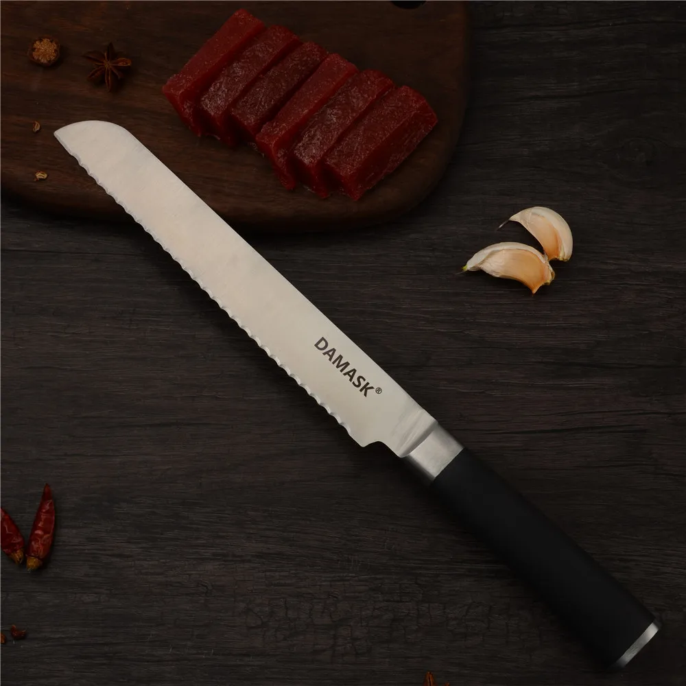DAMASK высококачественный кухонный комплект ножей из нержавеющей стали японский