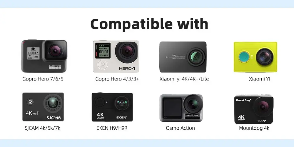 Для Go Pro Hero 7 6 5 4 комплект аксессуаров для Gopro 7 Session для eken SJCAM Xiaomi Yi 4k чехол для Mijia Action Sport camera