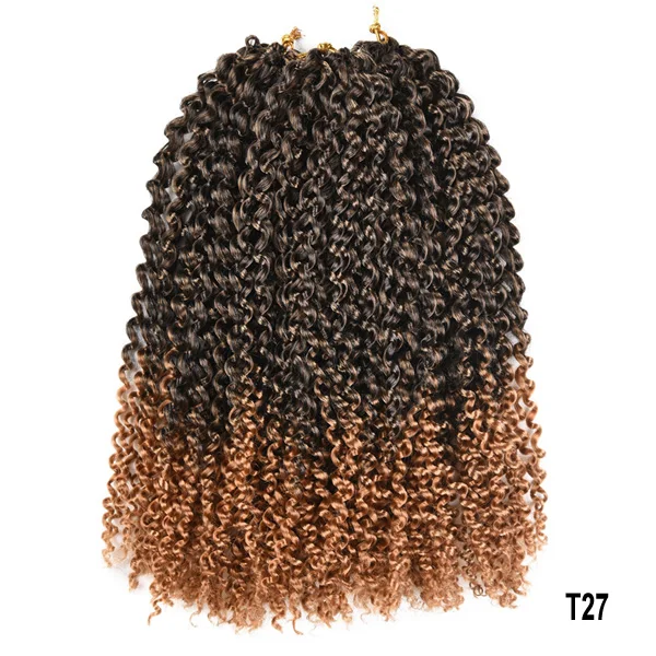 T1B/27 TOMO, 12 дюймов, косички Marley, Омбре, синтетические косички для наращивания волос, 24 пряди/упаковка, вязанные крючком косички Marlybob Jerry Curl, ямайский - Цвет: T1B/27