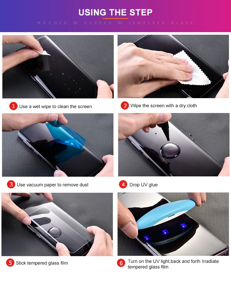 Для Oneplus 7 Pro защита экрана Mocolo полное жидкое клееное 5D изогнутое УФ закаленное стекло для OnePlus 7 Pro защита экрана