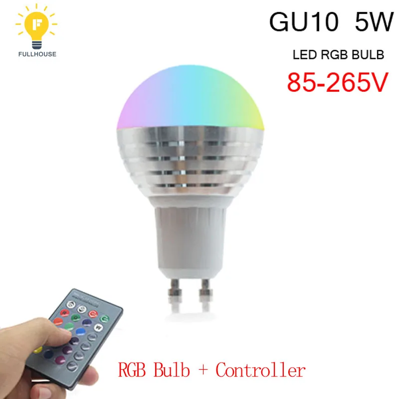 1 шт. rgb лампа 110 В 220 GU10 E27 E14 RGB лампада 16 цветов Волшебная Светодиодная ночного
