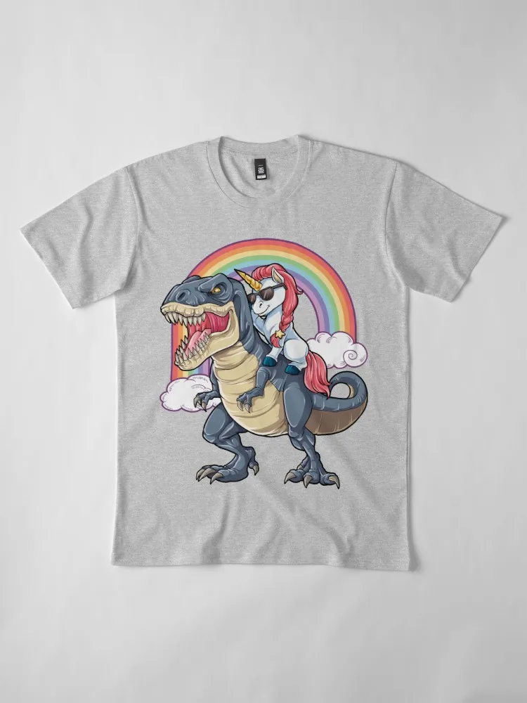 Единорог езда динозавр футболка T-Rex забавные единороги вечерние Радуга отряд подарки для мужчин wo мужчин