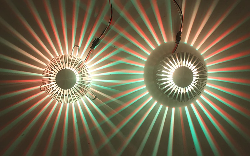 Современный алюминиевый 3 Вт RGB светодиодный настенный светильник wandlamp Подсолнух настенный светильник для KTV бар потолок Новогоднее украшение AC85-265V