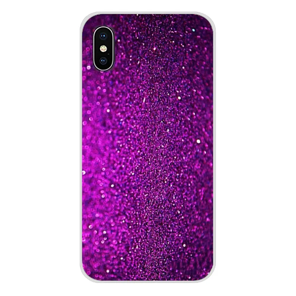 Красивые фиолетовые сверкающие блестки с узором для Samsung Galaxy A5 A6S A7 A8 A9S Star J4 J6 J7 J8