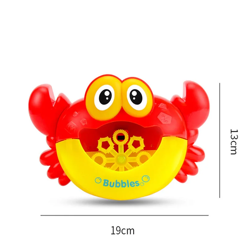 

Hot Selling Bubble Machine Crab Automatic Bubble Maker Flashing Lights Music Baby Bath Toy
