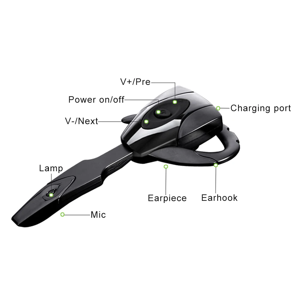 Беспроводные наушники Bluetooth V4.1 стерео с крючком микрофоном для работы iPhone Xiaomi Huawei