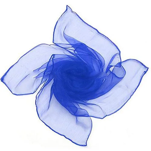 Blue Женские и девичьи милые разноцветные модные простые квадратные шифоновые шарфы на шею для Хэллоуина вечерние платья - Цвет: Blue