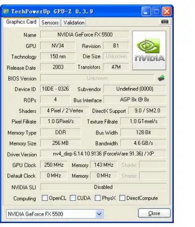 Бесплатная доставка прямо с завода Новая видеокарта Quadro GeForce FX5500 256MB DDR AGP 4X 8X VGA DVI| |