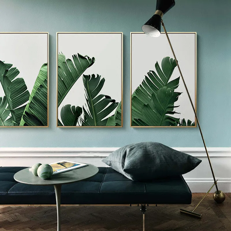 Tropical Plants Canvas Painting Wall Art Print Green Leaves Pictures For Living Room decoracion Nordic Posters Frameless | Дом и сад