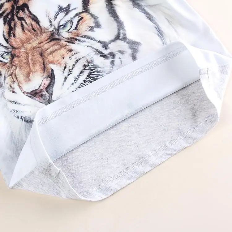 2018 Прохладный тигр детская футболка для мальчика мальчиков одежда брендовая