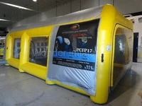high quality portable car workstations yellow giant inflatable spray booth paint booth garage tent for sale