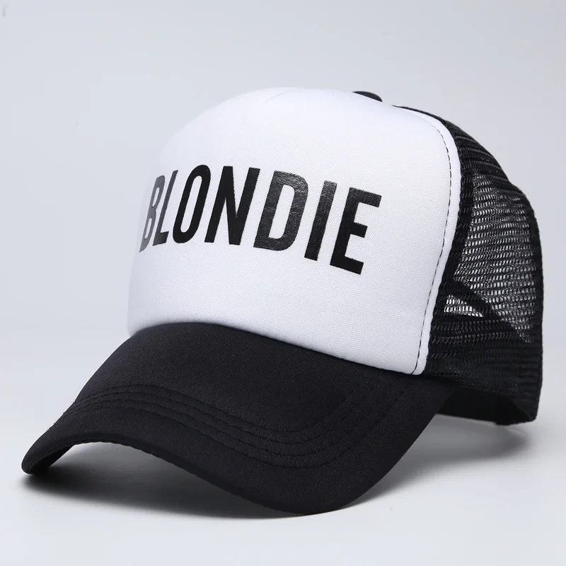 BLONDIE BLONDIE домовой принт Кепка-тракер Бейсбол Шапки полиэстер Для женщин, прекрасный подарок для нее высокое качество Кепки Flat Bill хип-хоп бейсболка, шляпа, кепка - Цвет: BLONDIE