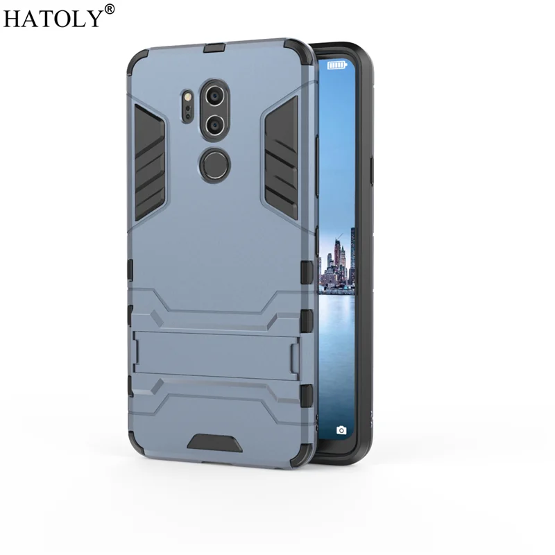 

For Cover LG G7 ThinQ Case Shockproof Armor Hard Cover For LG G7 Silicone Anti-Knock Stand Phone Bumper Case For LG G7 G710EM