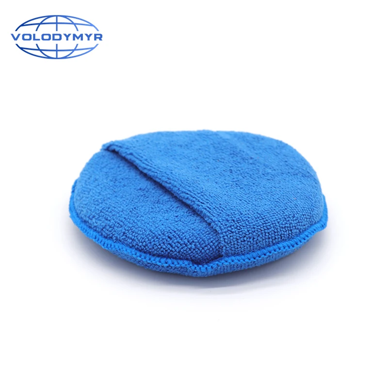 Blue Восковой аппликатор, 6 дюймов, подушечка из микрофибры с карманом для восковой эпиляции, автоматическая очистка, ежедневное техническое обслуживание, чистящие накладки для салона автомобиля - Цвет: Blue