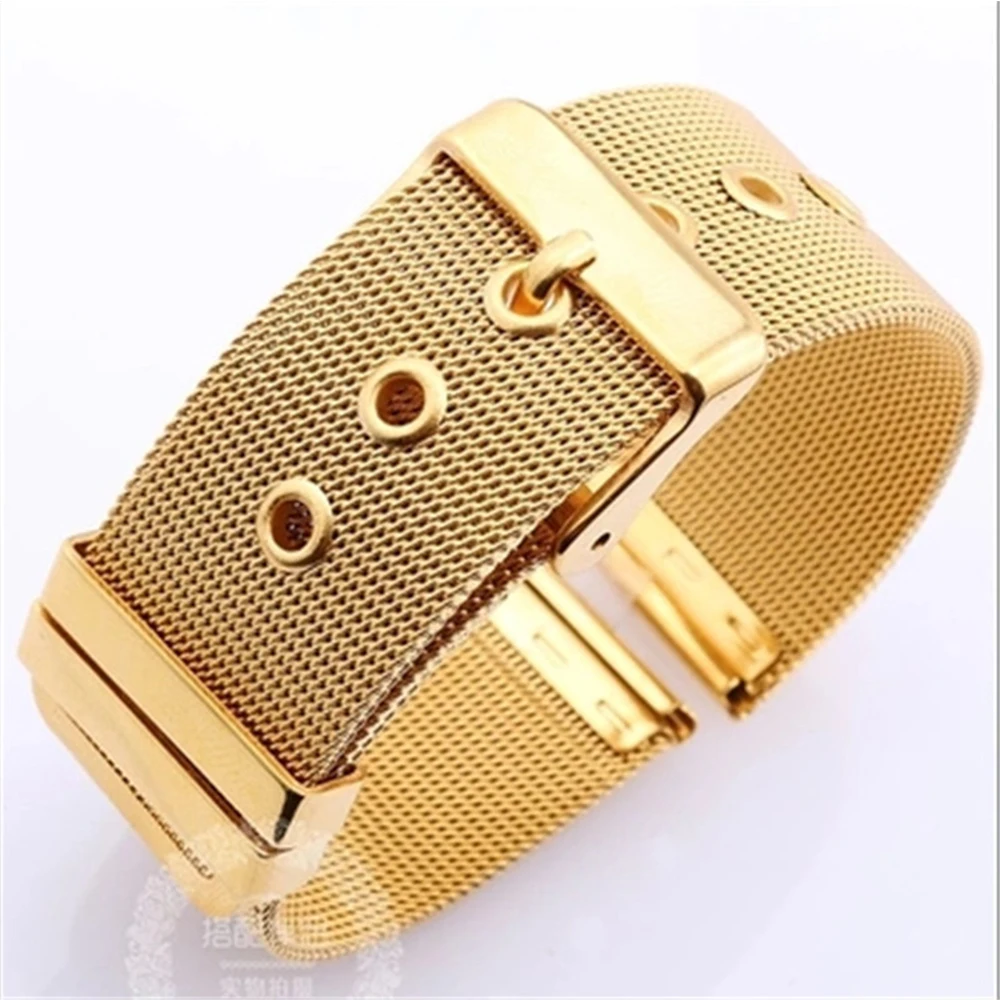 Ultra Thin Milanese Straps Wristwatch Bracelet Link Bands 304 Stainless Steel Mesh Wristband 18mm 20mm 22mm 24mm Watches Straps