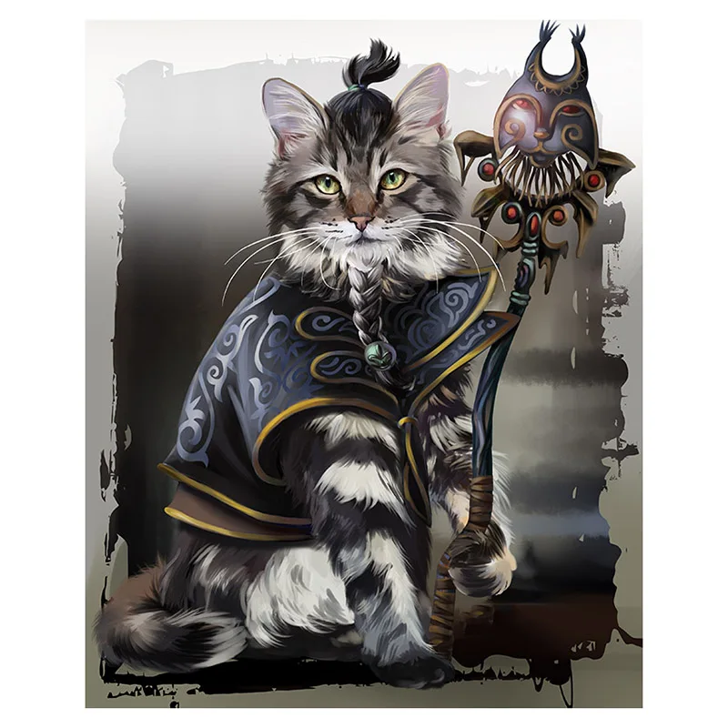 Алмазная 5D картина сделай сам с полными стразами вышивка милая кошка подарок