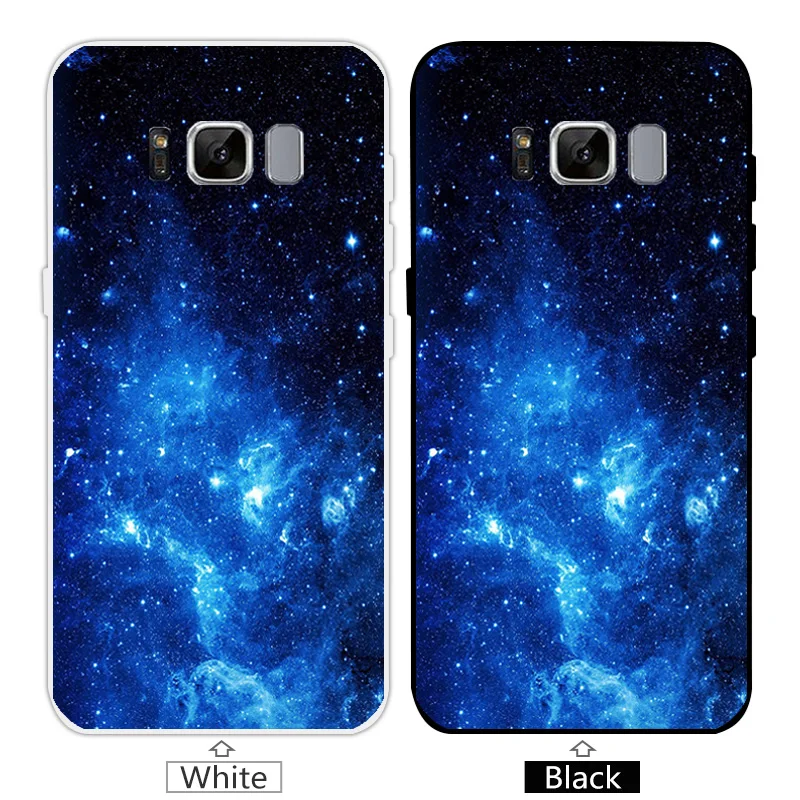 5 8 "для Samsung Galaxy S8 синий прозрачный мягкий силиконовый чехол для G955F G950F Fundas Capa S