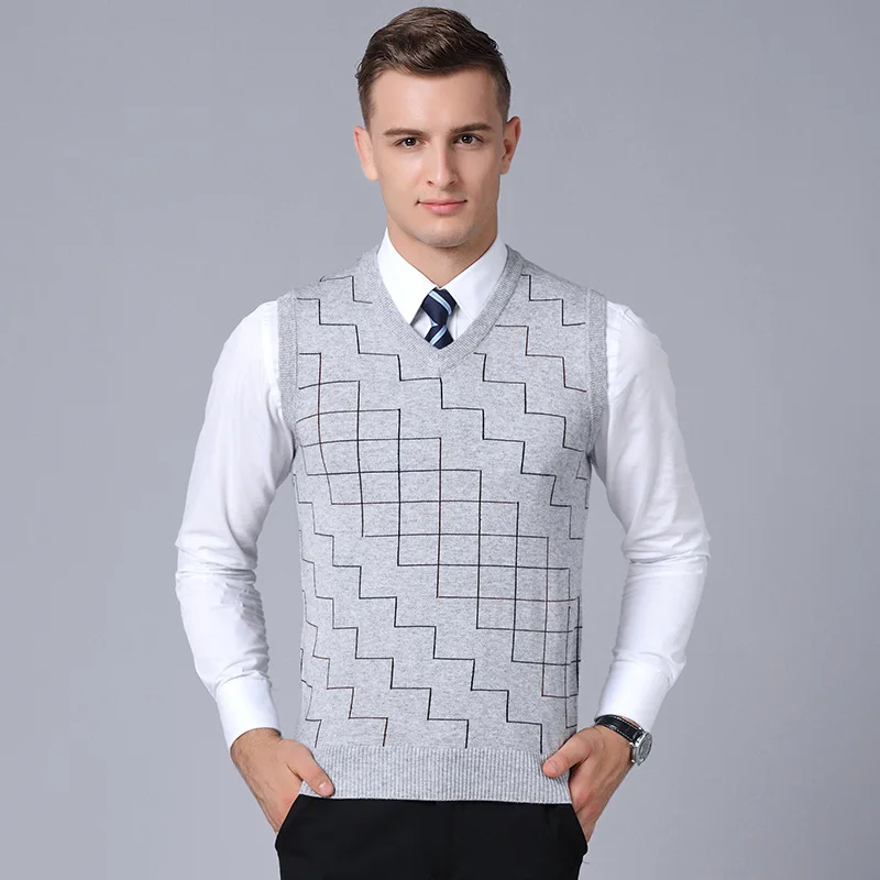 Хлопковый жилет свитер кардиган-безрукавка Homme мужской сохраняющий тепло