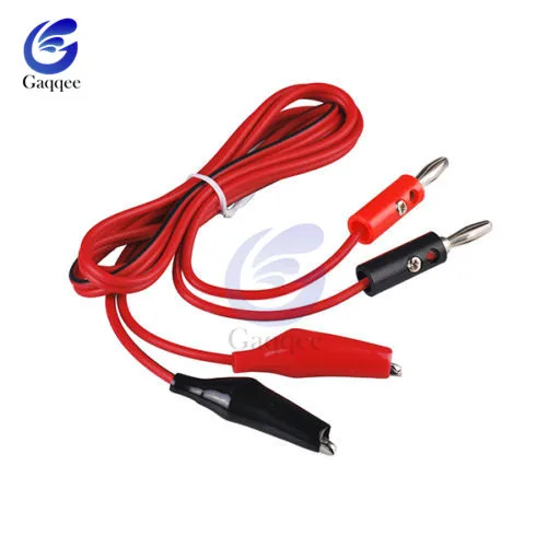 10pcs 1M Alligator Cilp to AV Banana Plug Test Cable Lead Connector Dual Tester Probe Crocodile Clip for Multimeter Measure Tool |