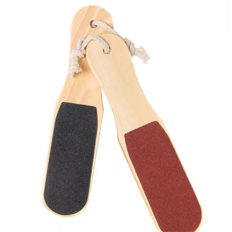 Скребок для ног деревянная Песочная бумага удаления омертвевшей кожи