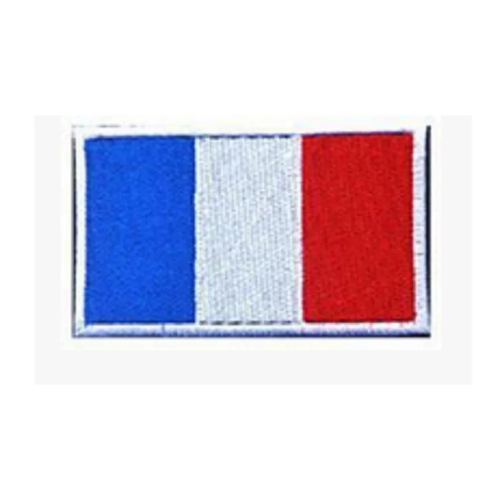 

3D High Quality 100% Embroidery Armband Loops And Hook France Flag Patch Badge Italy Flag Patches Embroidery Patches