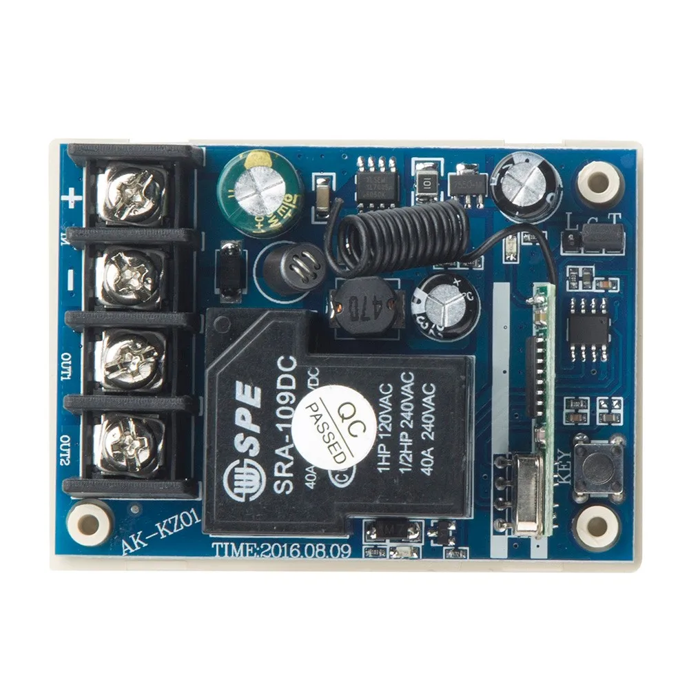 DC 12V 24V 36V 48V 8A 1 CH RF беспроводной пульт дистанционного управления 2 * приемник и